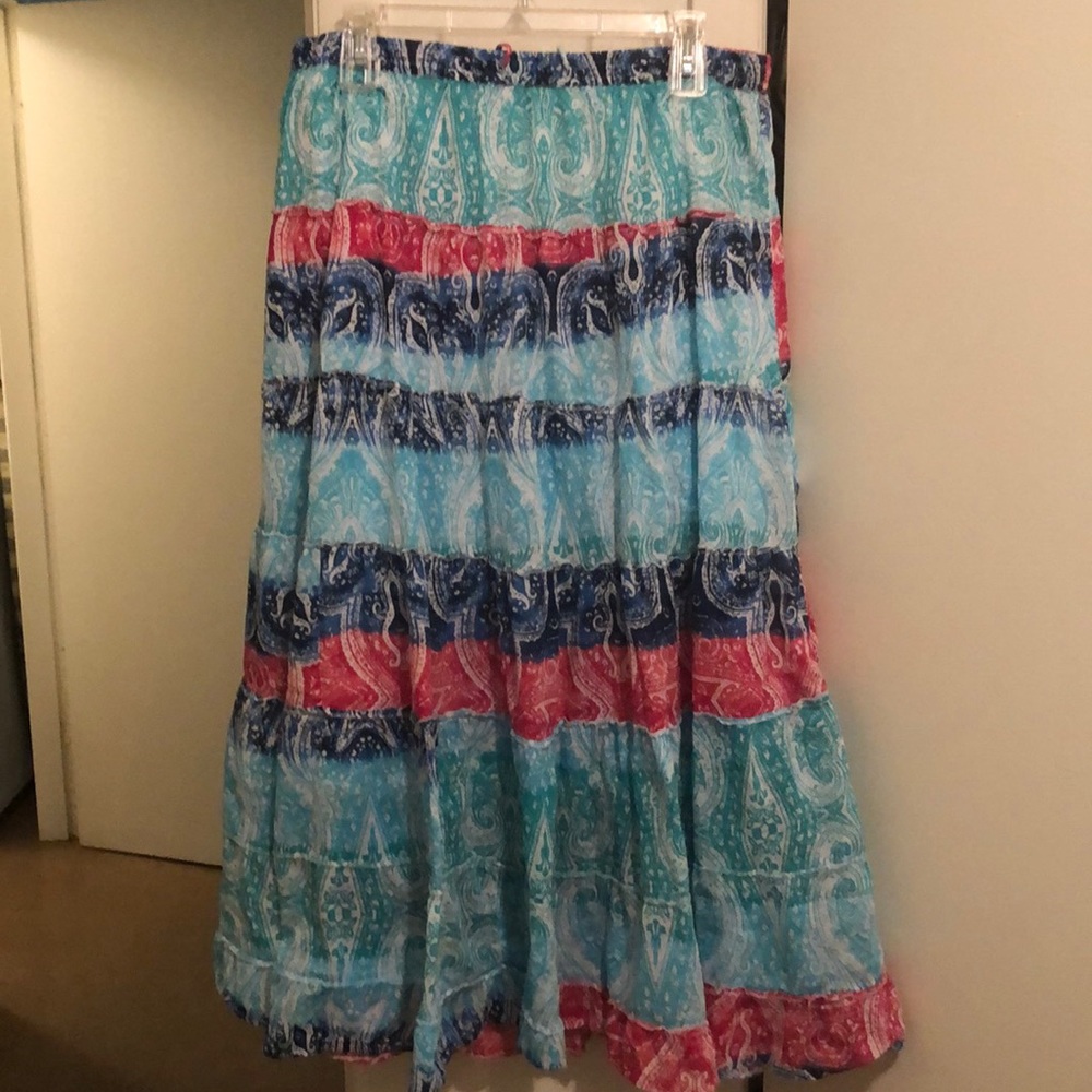 Multi colored skirt.